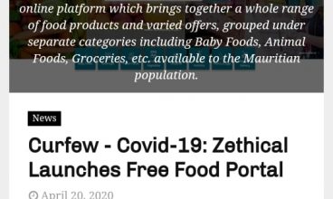 InsideNews: Couvre-feu – Covid-19: Zethical lance un portail alimentaire gratuit